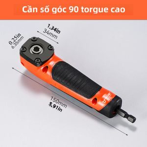 1 Máy Bắt Vít Điện Đa Năng Mô-men Xoắn Cao 90 °   Dụng Cụ Cầm Tay Góc Vuông Màu Xanh Và Cam Tay Cầm Từ Tính Chống Trơn Trượt