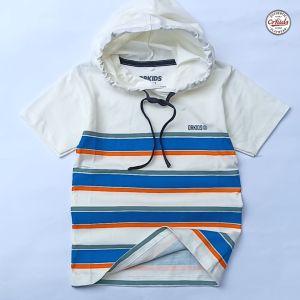 ORKIDS Kaos Hoodie Anak Laki Laki 1-12 Tahun Baju Anak Distro Lengan Pendek Atasan Enax BW