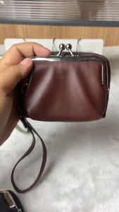Fashionable short womens wallet with multiple card slots card holder and detachable coin purse