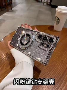 [FN] เคสโทรศัพท์ samsung เคส Samsung ทำด้วยมือ เพชร องไม่เห็นผู้ถือ กระดาษ Glitter  สำหรับ Samsung Galaxy  s23 S22  S24 PLUS Ultra