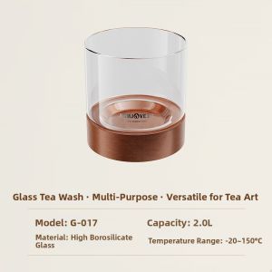 Kamjove | Heat-Resistant Glass Tea Washing and Water Drain Basin Storage Pot