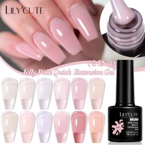 LILYCUTE เจลทาเล็บป้องกันรังสียูวี UV สำหรับเจลเคลือบเล็บเล็บ เล็บเจลสีหวาน เกี่ยวกับขนาด 7 มล