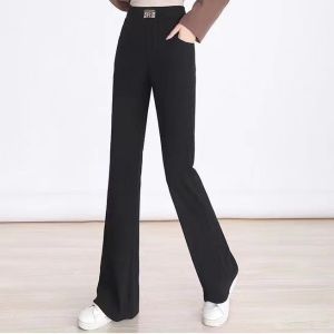 High Waist Drapey Ice Silk Wide Leg Pants Womens Casual Flared Trousers Spring Summer Trend Buy One Get One Free Offer