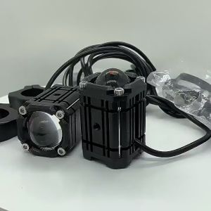 2Pcs Motorcycle Driving Light Pair Flashlight 60w Super Bright Mini 2 Color Dual Four Models Spot Headlamp Full Set