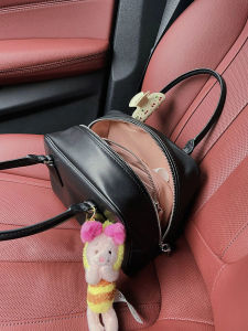 Boston Womens Crossbody Bag 2025 New Retro Color Block Large Capacity Commuter Shoulder Handbag Soft PU Leather Handbag