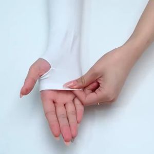 Men Ice Silk Cool Loose Arm Sleeves Sun UV Protection Driving Motorcycle Cycling Arm Gloves Long Sleeves Hand Protector Outdoor Arm Hand Cover Sunscreen Cooling Breathable Sunblock Cute Fashion Design