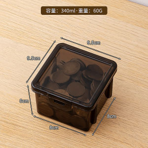 Dustproof Transparent Plastic Coin Storage Box One Yuan Five Jiao Coin Money Box Home Use Childrens Game Coin Saving Jar