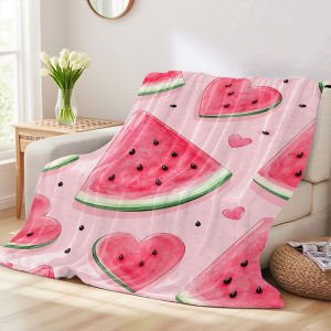 Beast Kingdom | Heart Watermelon Winter And Summer French Plush Blanket Soft And Fluffy Comfortable Wool Blanket Sofa Ideal Gift