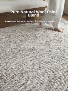 Modern Minimalist Handmade 100% Wool Carpet