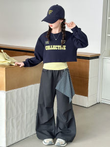 MPW | Girls Fashionable Three-Piece Set Spring Autumn Wear Casual Style Mid-Toddler To Pre-Teen Korean Inspired Sweatshirt Outfit