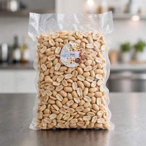 Blanched Peanuts Skinless 1KG - Vacuum Sealed Premium Peanuts for Cooking