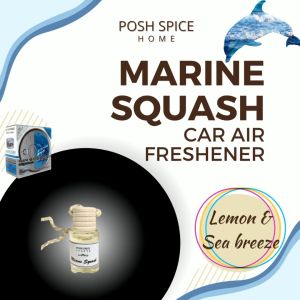 Marine Squash Car Scent Diffuser Fresh Bamboo Air Freshener Hanging Diffuser Posh Deodorizer Odor Remover Posh Spice