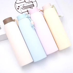 Gelas Air Sederhana Lucu Portabel Kaca Manik Ganda 500ML