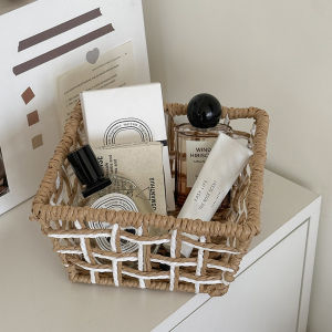 Wicker-style Storage Basket Plastic Weaving
