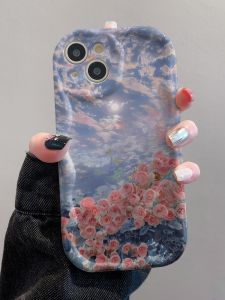 Pink Roses Applicable to Honor 100 Phone Case Huawei Nova12 New Arrival Vivos18 Drop-Resistant Xiaomi 14 Womens Iphone15 All-Inclusive Oppo Silicone Apple 13 Soft Cover Iqoo Redmi