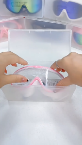 SKISOPGO Kids Swimming Goggles Anti-Fog Ear Protection  Diving Goggles Baby Swimming Suit Boy Swimming Board Kid