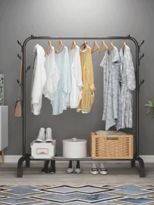 ( Giao Nhanh 24h ) Kệ Treo quần áo bằng sắt Mạ Cacbon YTC Cao Cấp - Giá Treo Quần Áo 12 Tầng có chỗ để giày dễ dàng tháo lắp.