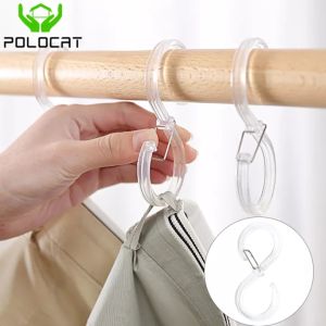 Polocat 1/4/8pcs Kitchen Hook Clothes Hook Hanging Storage Hook Lock S-shaped Hook S-shaped Hook Hanger Plastic Coat Hook