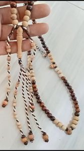 Tasbih Kayu Galih Stigi Mix Cendana 100 Butir Setting Syadzili Rumbai Tijani