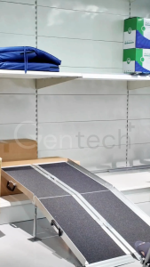 Aluminum Portable Triple Folding Ramp Wheelchair Ramp 5ft/6ft/8ft Folding Ramp Maximum 150KG Capacity