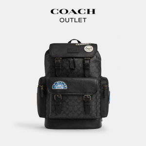 Coach | Men Leather Trim Sprint Backpack Large Capacity Commuter