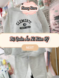 Bộ quần áo nỉ/ nỉ xốp tàu ấm áp co giãn mềm mại dày dặn cho bé trai 14-16kg 20-24kg