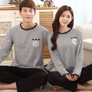 Bộ Đồ Ngủ Modal Mùa Xuân Thu Tay Dài Mỏng Cho Cặp Đôi Hoạt Hình Dễ Thương Cỡ Lớn Phong Cách Hàn Quốc Bộ Đồ Mặc Nhà