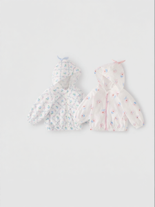 Jelly Baby | Áo Khoác Mỏng Bông Hooded Cho Bé Gái Mùa Hè Có Điều Hòa