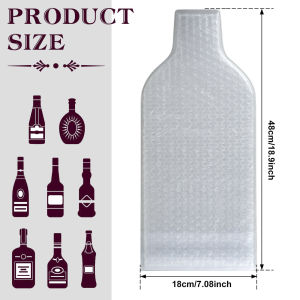 4 Pcs Wine Bottle Bags Multi-Layered Protection Wine Bottle Sleeves with Double Inner Bubble Liner Wine Bottle Protector Travel