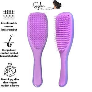 SEYLIN - Sisir Rambut Anti Kusut Warna Lavender / Sisir Pijat Rambut Aesthetic / Classic Detangler