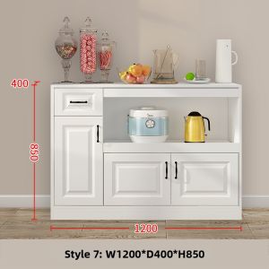 QIANGXIANG | Modern Minimalist Dining Sideboard and Wine Cabinet White Multi-functional Storage