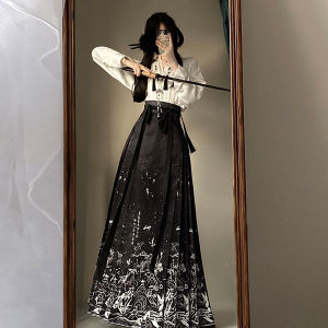 Bộ Váy Hanfu Phong Cách Trung Hoa Mới Dành Cho Nữ Quần Áo Làm Việc Hàng Ngày Chất Liệu Viscose Mẫu Mới Mùa Hè 2024