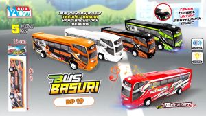 MAINAN ANAK BUS BASURI MAINAN VIRAL BUS TELOLET DILENGKAPI SUARA KLAKSON DAN LAMPU BASURI BP 19