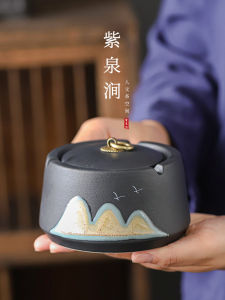Creative Windproof Dustproof Ceramic Ashtray with Lid JOJOS L. PD. Luxury Home Use Fashionable Gift for Festive Occasions
