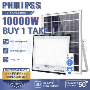 BUY 1 TAKE 1 10000W Solar Lights With Solar Panel Heavy Duty Solar Led Outdoor Flood Light Street Lamp IP67 Waterproof Garden Lamp With Remote