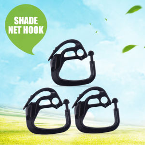 ตะขอตาข่ายม่านบังแดดพลาสติกสีดำตะขอแขวนสายม่านตะขอเกี่ยวระบบบังแดดเรือนกระจก