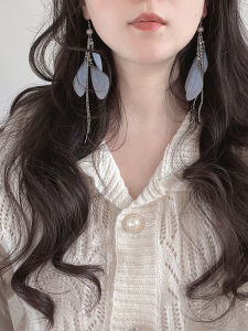 Original Design Fairy Tale Butterfly Dragonfly Wings Tassel Earrings Vacation Style Fairy Clip-On Long Dangle Earrings