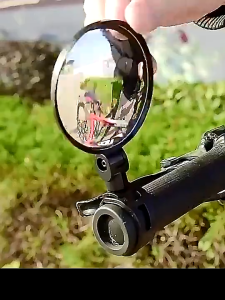 SEAMETAL 2Pcs Universal Bicycle Side Mirror Handlebar Rearview Mirror for Motorcycle 360 Rotation Adjustable for Bike Riding Cycling Mirror