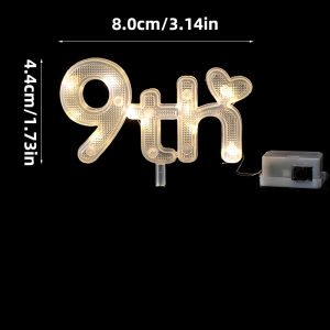 Number Lights Cake Toppers Kids Happy Birthday Cake Decorations Boy Girl 1st 18th LED Light Wedding Anniversary Party Supplies