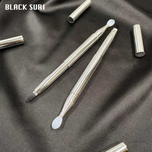 Portable Silicone Lip Brush Double-Head Flat Head Lipstick Lip Gloss Lip Brush Professional Makeup Tool Beauty Cosmetic Brush