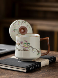 ถ้วยดื่มชาดินเผาอัลฟอร์สเตอร์ ถ้วยดื่มน้ำสำนักงาน ถ้วยดื่มชาขนาดใหญ่ ชุดเครื่องดื่มชา ชิ้นส่วน 1 ชิ้น ไม่ใช่ของมือทำ