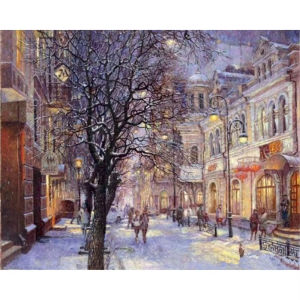 Jigsaw Puzzle 500/1000/1200/2000PCS Winter Scene Houses Trees Brain Teaser Calming Activity Decor Gift