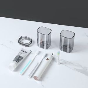 【Ready Stock+COD】Travel Portable Toothbrush Storage Box Dust Proof Transparent Toiletries Storage Cup Camping Organizer Toothbrush Toothpaste Holder
