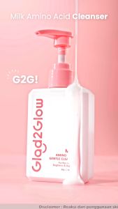 Glad2Glow Milk Amino Acid Gentle Cleanser 80ml | Face Wash | Sabun Cuci Muka | Facial Wash | Acne Prone Skin Friendly