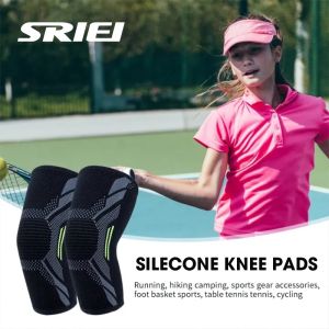 SRIEI 1PC Sports Knee Pads Nylon Elastic Compression Leg Knee Sleeve Non-slip Fitness Running Cycling Knee Pad For Men Women