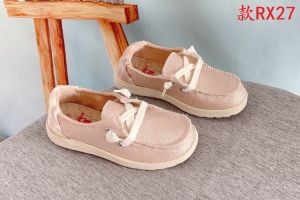 Casual Canvas Shoes for Women Next Change Brand Breathable Lightweight Large Size Slip-on Loafers with Cross Strap