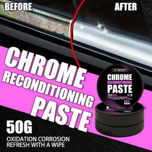 Chrome Refresh Paste 50g - Multipurpose Polish for Vehicle Plating Trim Restoration Aluminum Wheel and Bumper Polishing