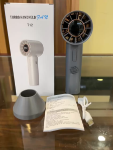 High-speed kipas genggam T12 199 Gear Wind kipas angin Digital Display Adjustable Turbo kipas tangan