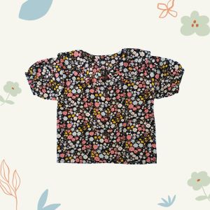 [Gisa]~ Leva Blouse Motif Atasan Anak Perempuan Katun