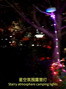 JinSports สายไฟ LED RGB ABS 1800mAh ยืดหดได้ กันน้ํา สำหรับตั้งแคมป์ เต็นท์ยืดหดได้ สำหรับตกแต่งหลังคา ตั้งแคมป์ เต็นท์ บรรยากาศ